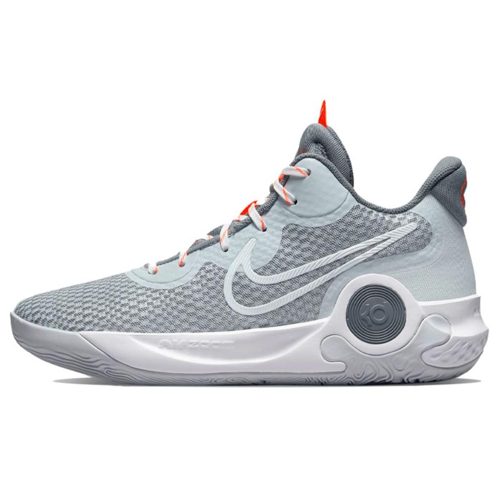 Nike Trey 5 Comfortable Cushioning Slip Resistant Abrasion Resistant Mid top Basketball Shoes Unisex Orange Gray CW3402-011(Team401-)