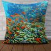 Colorful Underwater Marine Life Pillowcase Pattern Cushion Cover Suitable For Sofa Bedroom Car Pillow Cover