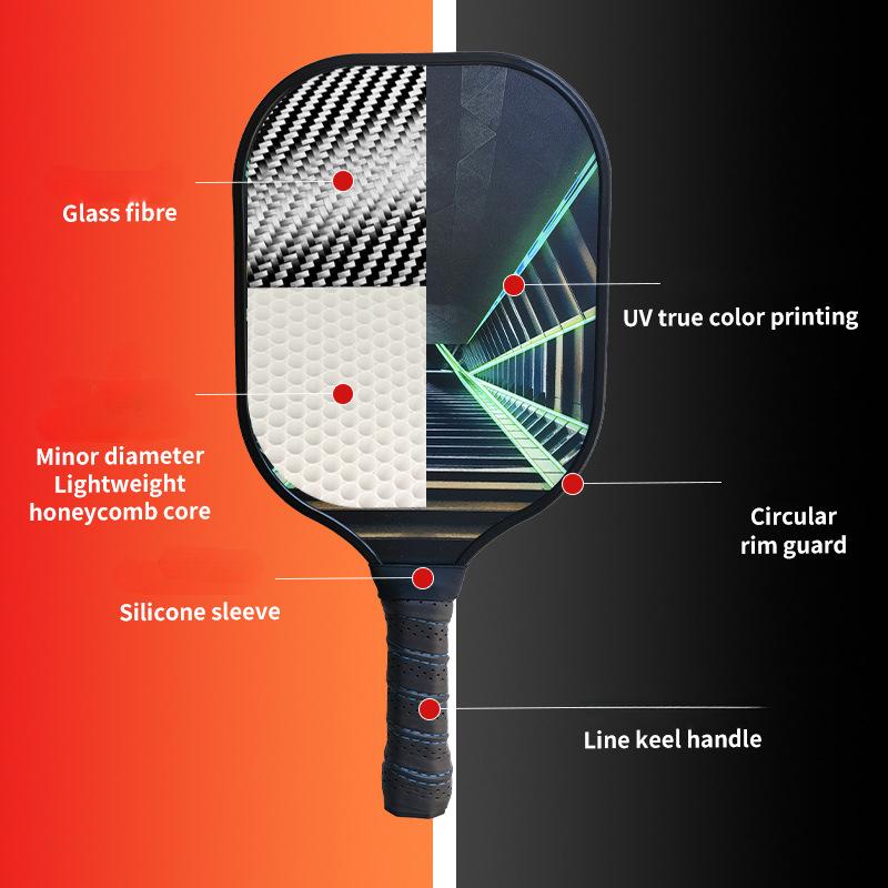 Bâtă Pickleball Fibră de sticlă Nivel de antrenament Competiție sportivă în aer liber Rachetă profesională Pickleball