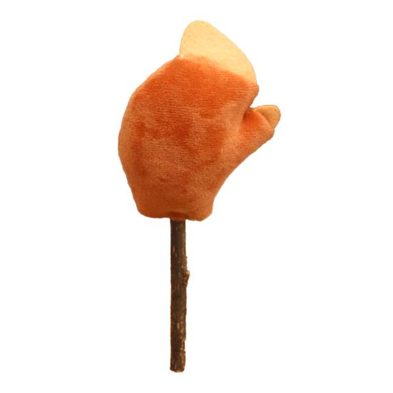 Plush Cat Chew Toy with Silver Vine Catnip Bell Natural Toy Grilled Skewer Shape Kitten Teething A