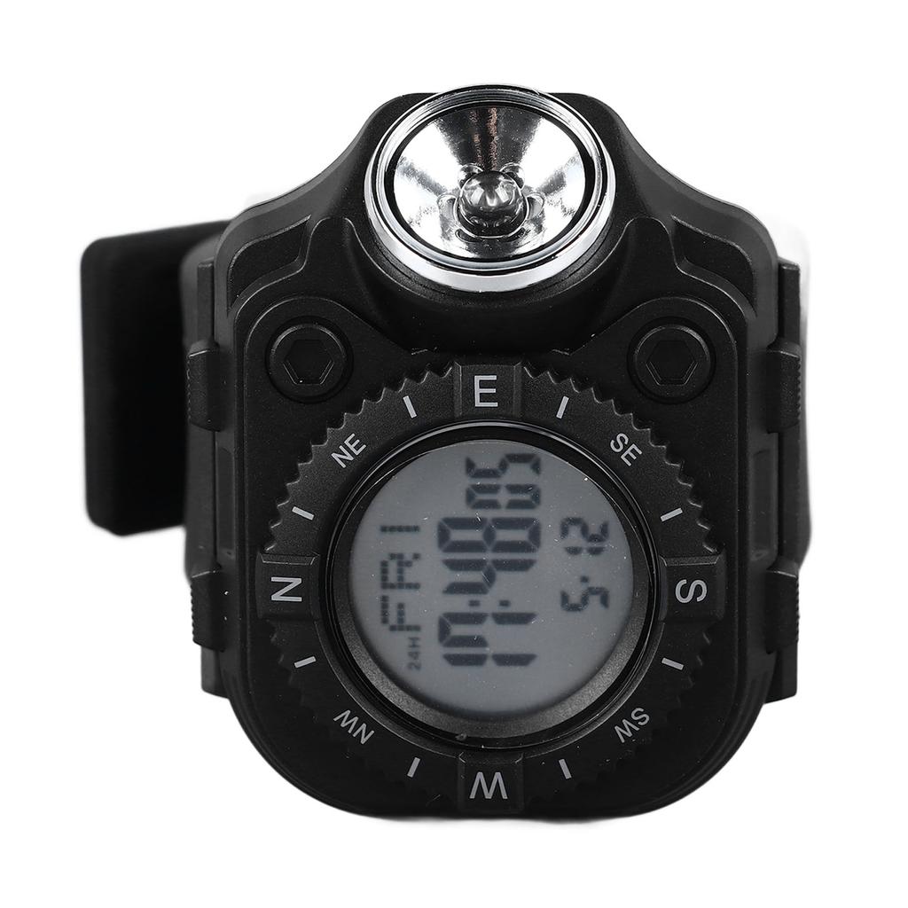 Smart Watch for Men with LED Flashlight 30M Waterproof Backlight EL Luminous Dual Time Display LED Wristlight Watch for