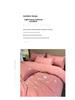 Elegant Cotton Brushed Four-Piece Bedding Set: Solid Color Skin-Friendly Bed Sheet & Duvet Cover.