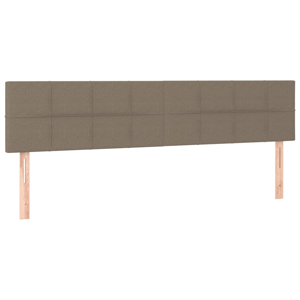 Vidaxl Łóżko Kontynentalne Z Materacem, Taupe, Tkanina, 200X200 Cm