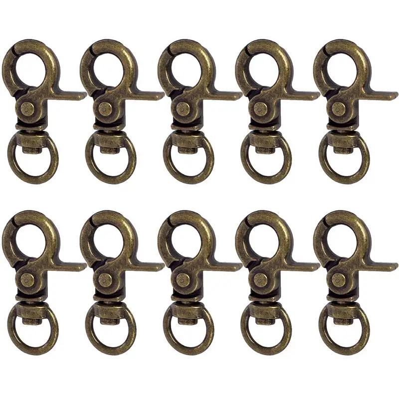 

10 шт. Маленькая застежка-клипса Материал цинковый сплав Гальванизированная сплавная пряжка DIY Брелок Аксессуары для сумки