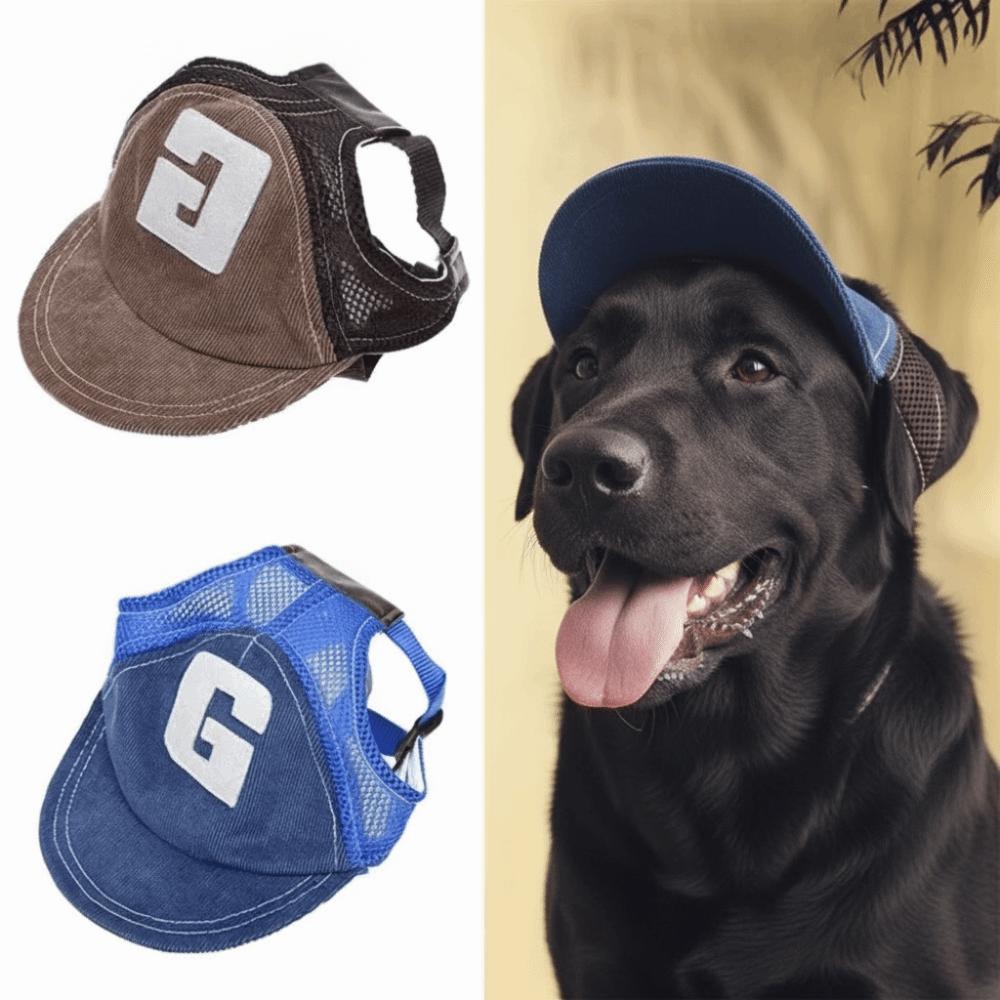 Corduroy Dog Hat UV Protection Outdoor Hat Cute Mesh Hat  Spring Summer
