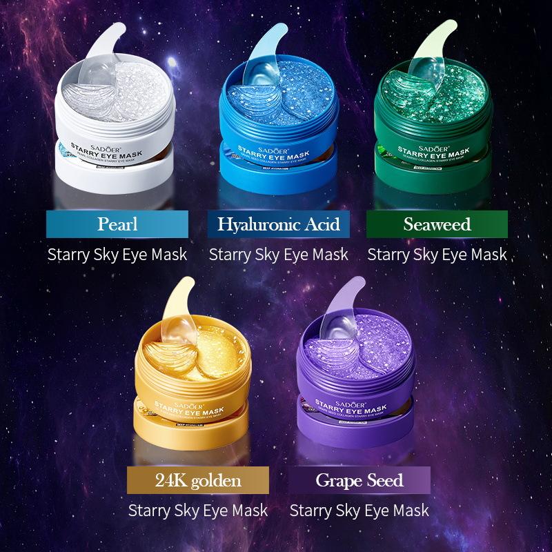 Protein Star Series Eye Mask, Grape Seed Gum Hydrating Moisturizing Eye Mask Skin Care Products