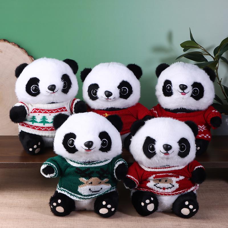 Christmas Cute And Soft Panda Doll Kawaii Plush Simulation Stuffed Animals Toy For Children'S Playmates Birthday Gift