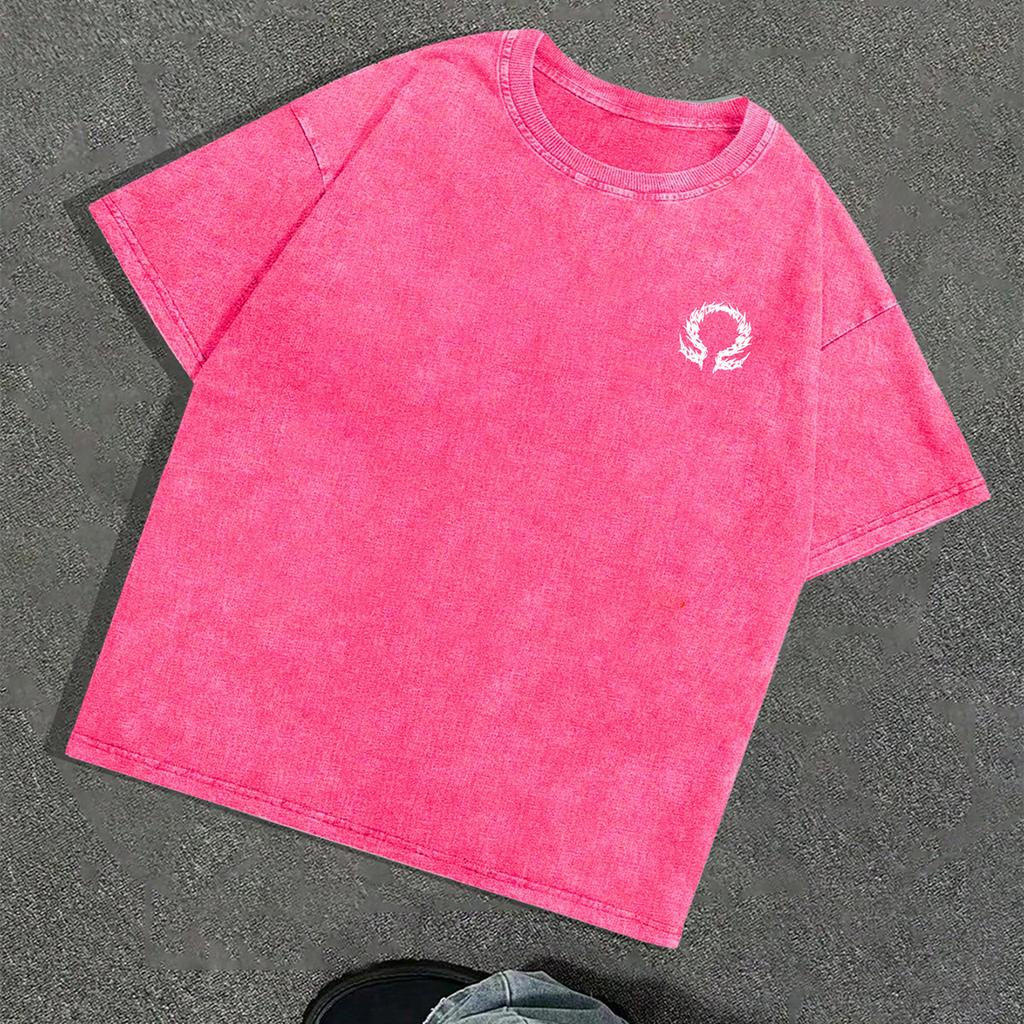 Pánské tričko s potiskem Unisex Bavlněné Oversized Tričko Krátký rukáv Vintage Streetwear Ležérní Tričko Top
