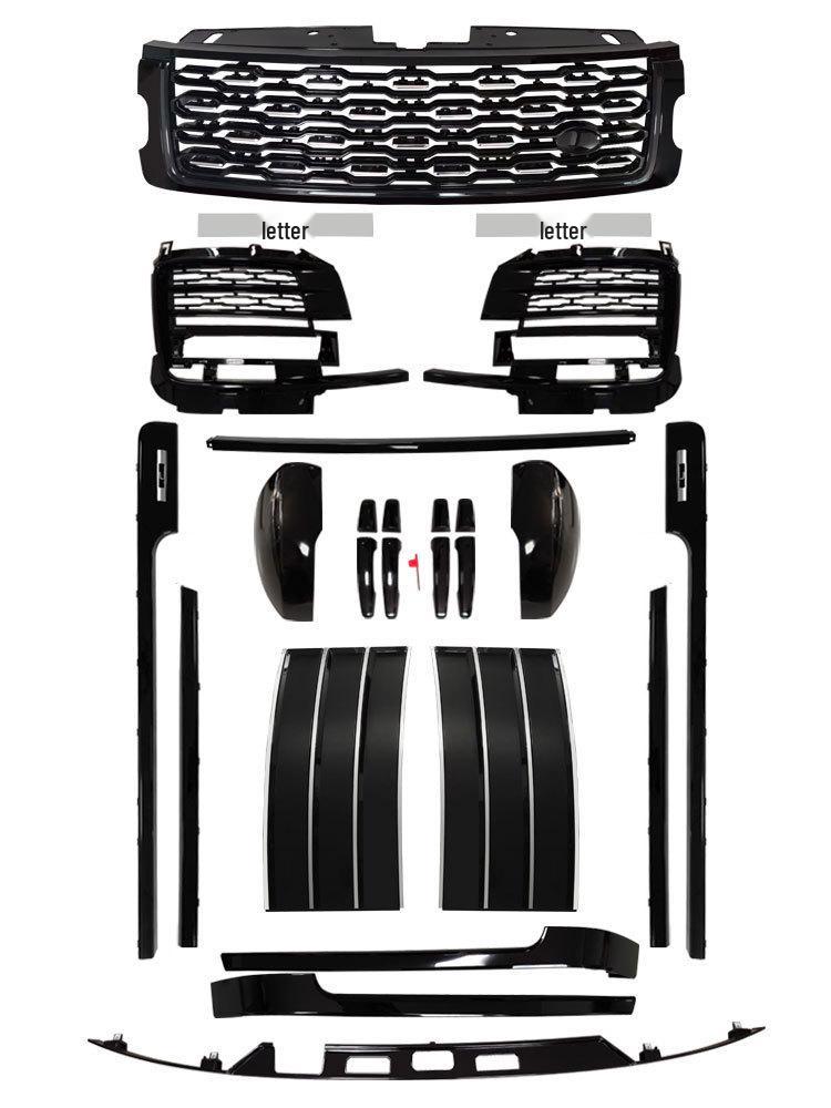 Trim Kit for Range Rover 18-22: Grille, Shark Gill, Handle Cover, Tailgate, and Body Trim