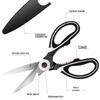 Stainless Steel Multifunctional Kitchen Scissors for Cutting Chicken Bones and Fish, Ideal for Barbecue
