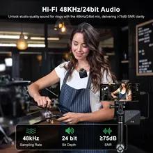Mini Wireless Microphone for IPhone Android Cameras Wireless Microphone for Interviews Vlog Noise Cancelling Lavalier Microphone