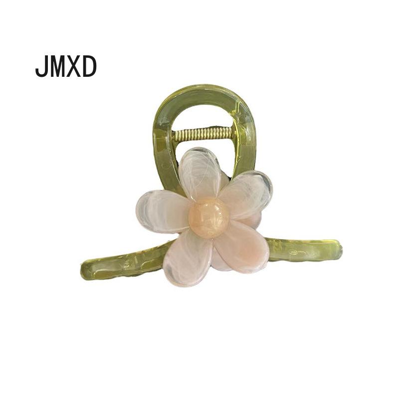 

JMXD — элегантная женская заколка для волос с цветком на спине, ложка для мозга, элегантная универсальная заколка среднего размера, зажим для головы, зажим в форме акулы