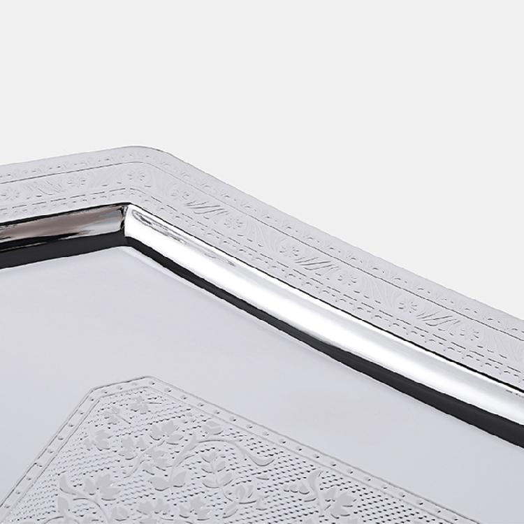 Stainless Steel Storage Tray with Handle Delicate Restaurant Cafe Shop Bar Decor