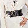 Retro Edgy Rivet Belt With Alloy Clasp For Trendsetting Street And Casual Wear