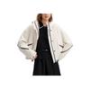 FILA White Series Casual Comfortable Warm Loose Cotton Jacket Women jackets Steam-White F11W513901F-IV