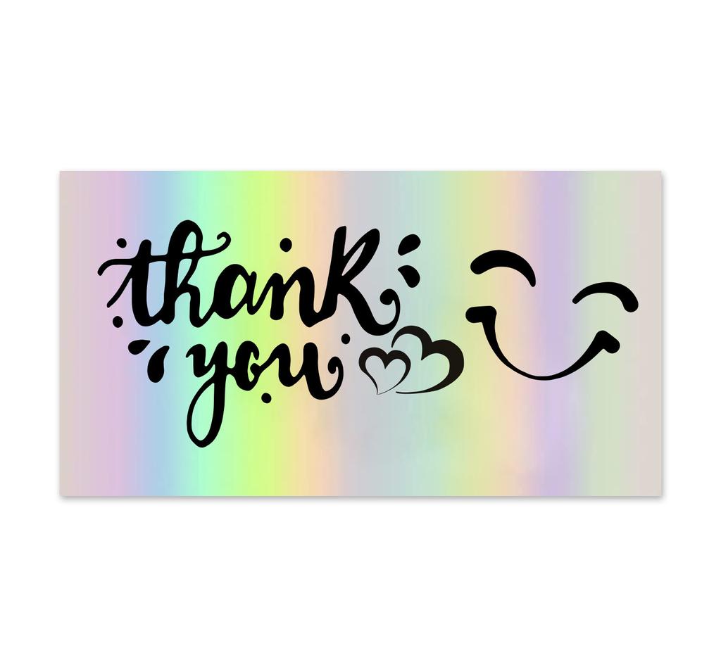 50Pcs Multiple Styles Laser Thank You Cards for Supporting My Small Business Order Shopping Purchase Thanks Greeting Card