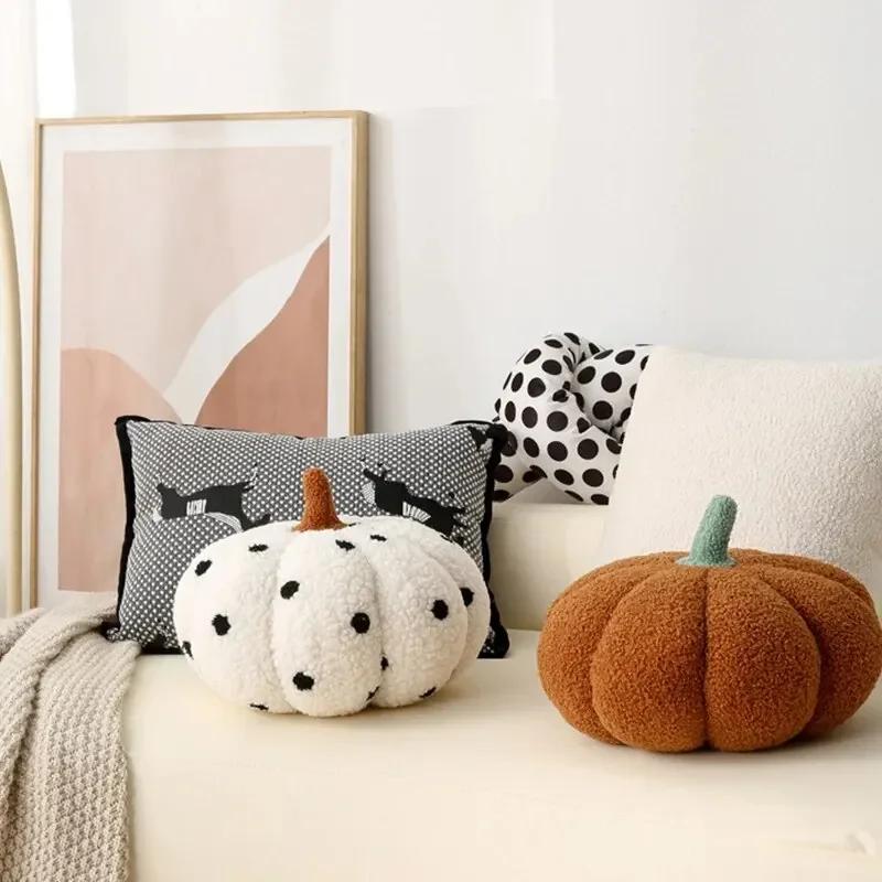 Pumpkin Pillow, Pumpkin Decor, Cute Plush PP Cotton Filled Cushion, 3D Home Decoration,Halloween Sofa Decoration Pillow