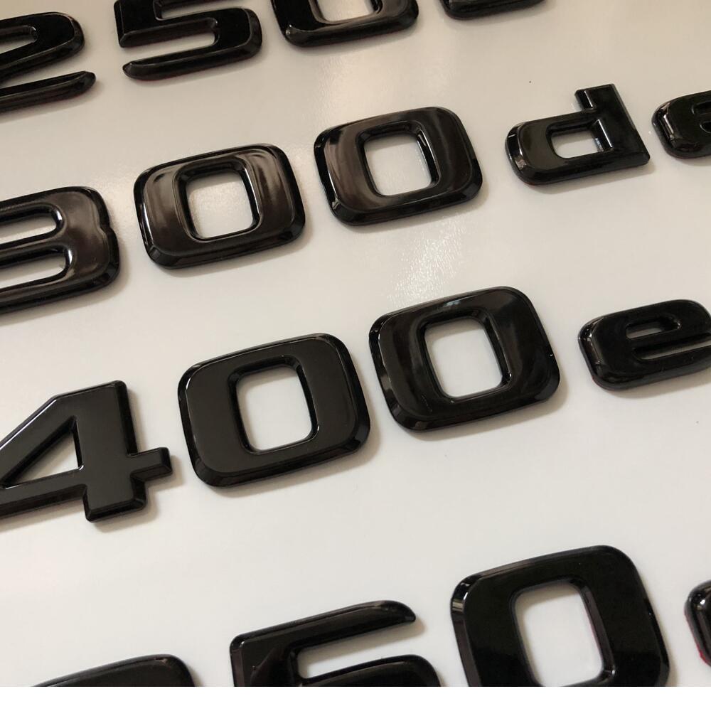 Glossy Black Trunk Letters for Mercedes Benz CLE Class CLE300 CLE350 CLE400 CLE450 CLE500 4MATIC Emblems Nameplate