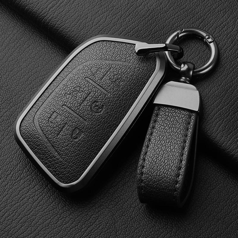 Car Key Cover Accessories for Cadillac Escalade 2024-2025 Key Case Leather Escalade High-end Car Key Case Buckle Anti-scratch