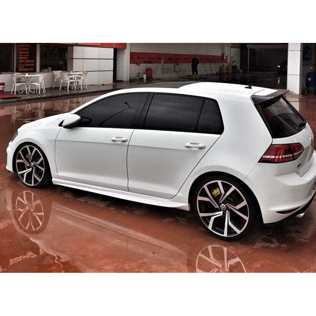 For Volkswagen VW Golf 7 - 7,5 Aero Style Side Skirts 2012 To 2019 Plastic Unpainted