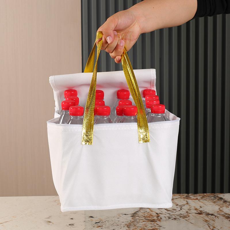 Cake Insulation Bag Thick Waterproof Non-woven Seafood Preservation Pockets Outdoor Picnic Camping Refrigerated Aluminum Foil Takeaway Tote Pouch