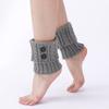 Button Fried Dough Twists Knitted Wool Socks Warm In Autumn And Winter Short Leg Guards Women's Warm Foot Cover