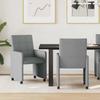 Dining Chairs with Casters 2 pcs Light Grey 58 x 65 x 94 cm Fabric