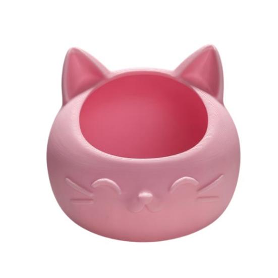 3D Printed Cat Head Pen Holder Cute Desktop Storage Container