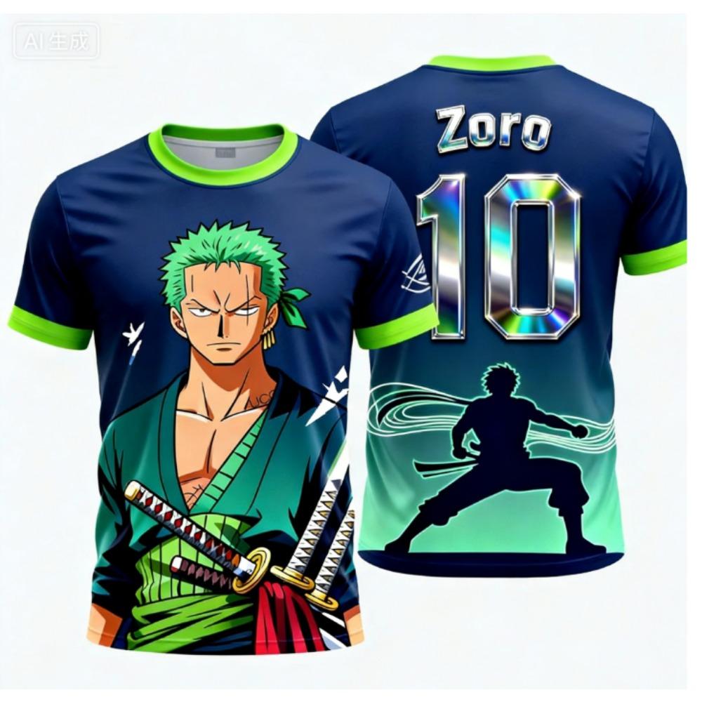 New Anime One Piece Luffy Special Edition Football Jersey T-shirt Football Special Jersey Kit Mens/Womens Sports Shirt