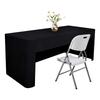 Solid Color Stretch Tablecloth 6FT Rectangular Table Skirts Exhibition Table Decor  Wedding Party