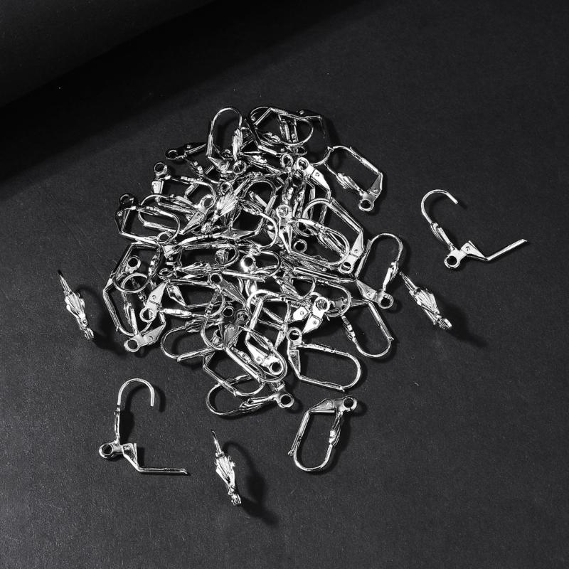 Pack of 50 French Style No Piercing Ear Clips Sophisticated Steel Elegant Pains Free Design for Sensitive Ears