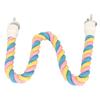 Bird Cotton Rope Perch Colorful Bendable Safe Climbing   Rope Toy for Cockatiels Lovebirds Budgies