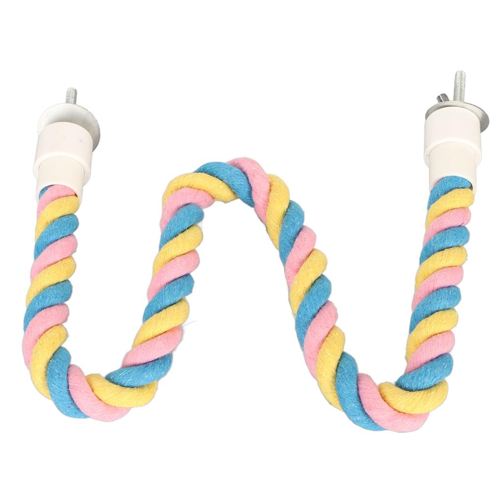 Bird Cotton Rope Perch Colorful Bendable Safe Climbing   Rope Toy for Cockatiels Lovebirds Budgies