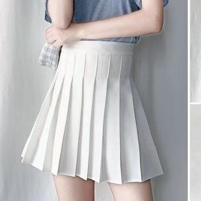 Spring Summer School Skirts Women Girl Sweet Cute Black White Pink High Waist Skirt Female Preppy Style Mini