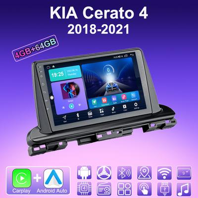 Autoradio 2 DIN Android Carplay Pour KIA Cerato 4 2018-2021 Lecteur Multimédia Unité Principale Stéréo Navigation GPS BT WIFI 4+64GB