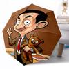 1pc Mr Bean'S Teddy Adventure Automatic Umbrella Compact 8 Rib Lightweight Foldable Design Travel Essential Outdoor Accessory Stylish Gift Women Y1