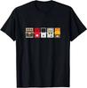 Pédale d'Effets Guitare Stomp Box Imprimée Haut Femme Manches Courtes Vintage Col Rond T-shirt Vêtement Quotidien Décontracté Femme Haut de Haute Qualité