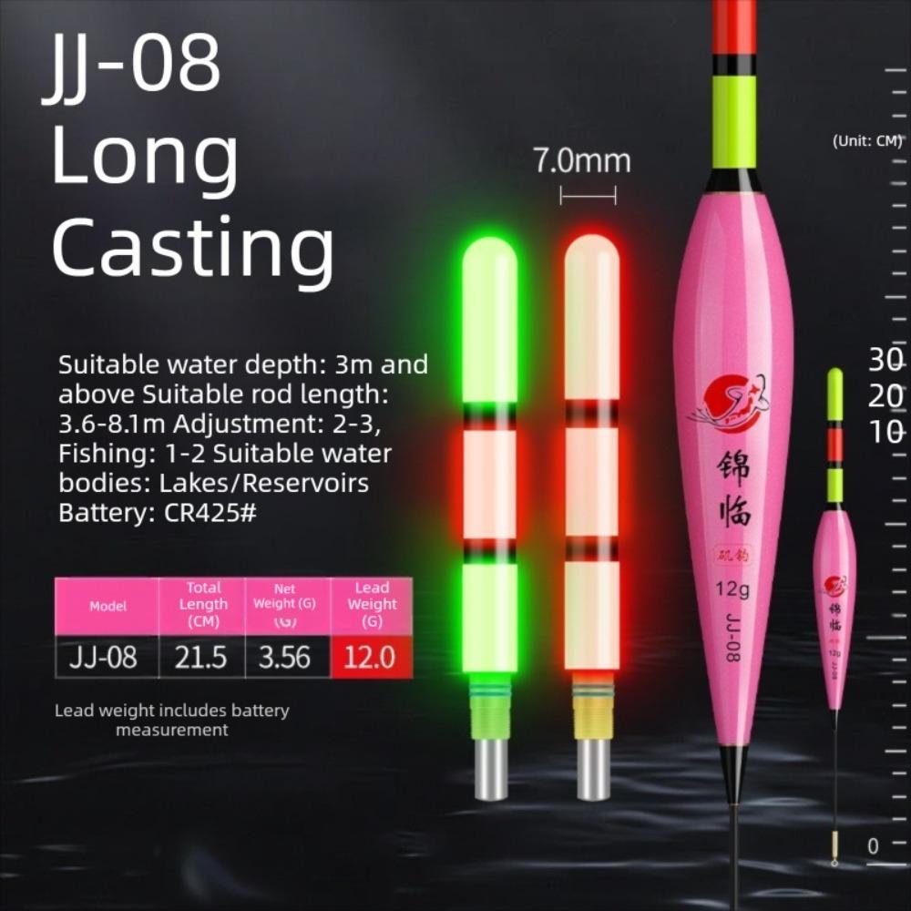 2pcs LED Light Electronic Fishing Float Color-Changing Light Gravity-Sensing Float Night Fishing