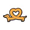 Heart Dachshund Enamel Brooch Lapel Badges,Dog Enamel Pin,Funny Button Pins Jewelry for Backpack Cloths Hats Jackets