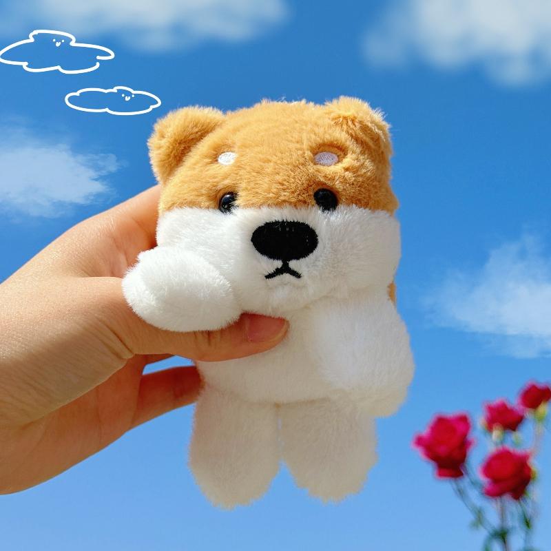 Kids Kawaii Keychain Small Shiba Inu Cartoon Plush Toys Cute Birthday Gifts Bag Pendants Dolls Claw Machines for Children Adults