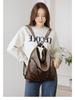 Women's Large Capacity Soft Leather Backpack & Crossbody Handbag - Korean Style