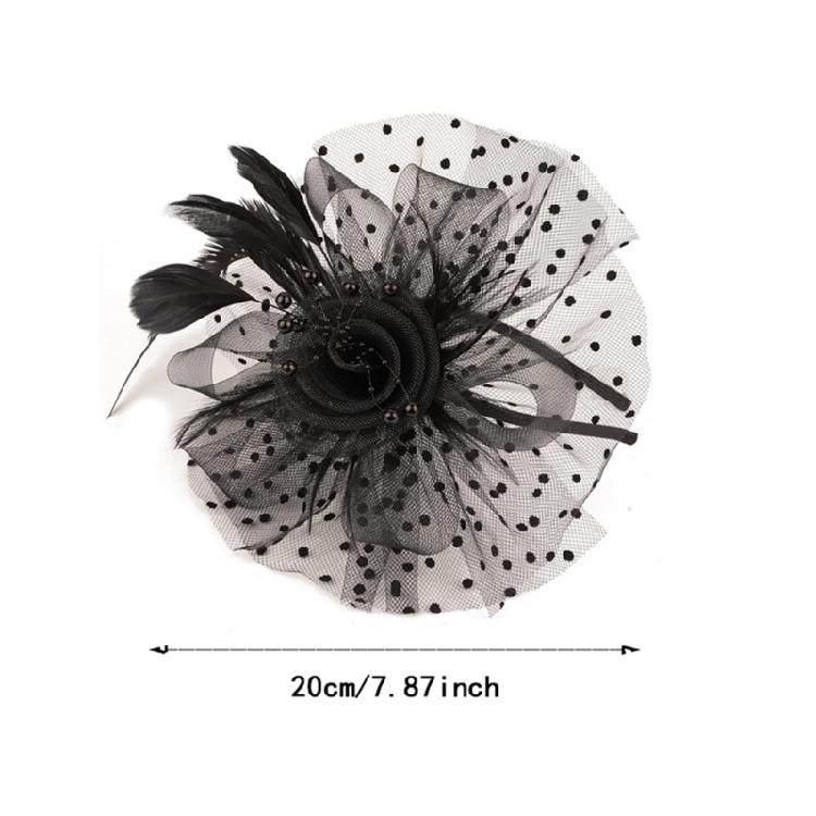 Fascinateur Chapeau Clip Cheveux Fleur Plume Luxueux Pour Événement Thème Années 1920 Style et Fêtes Costumées Femmes Séances Photo