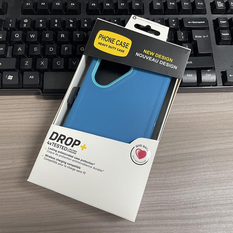 For Samsung S25 Ultra Otter Mechanical Type Defender Box Case for Official Galaxy S24 S21 S22Plus S23 with Clip Bracket Package