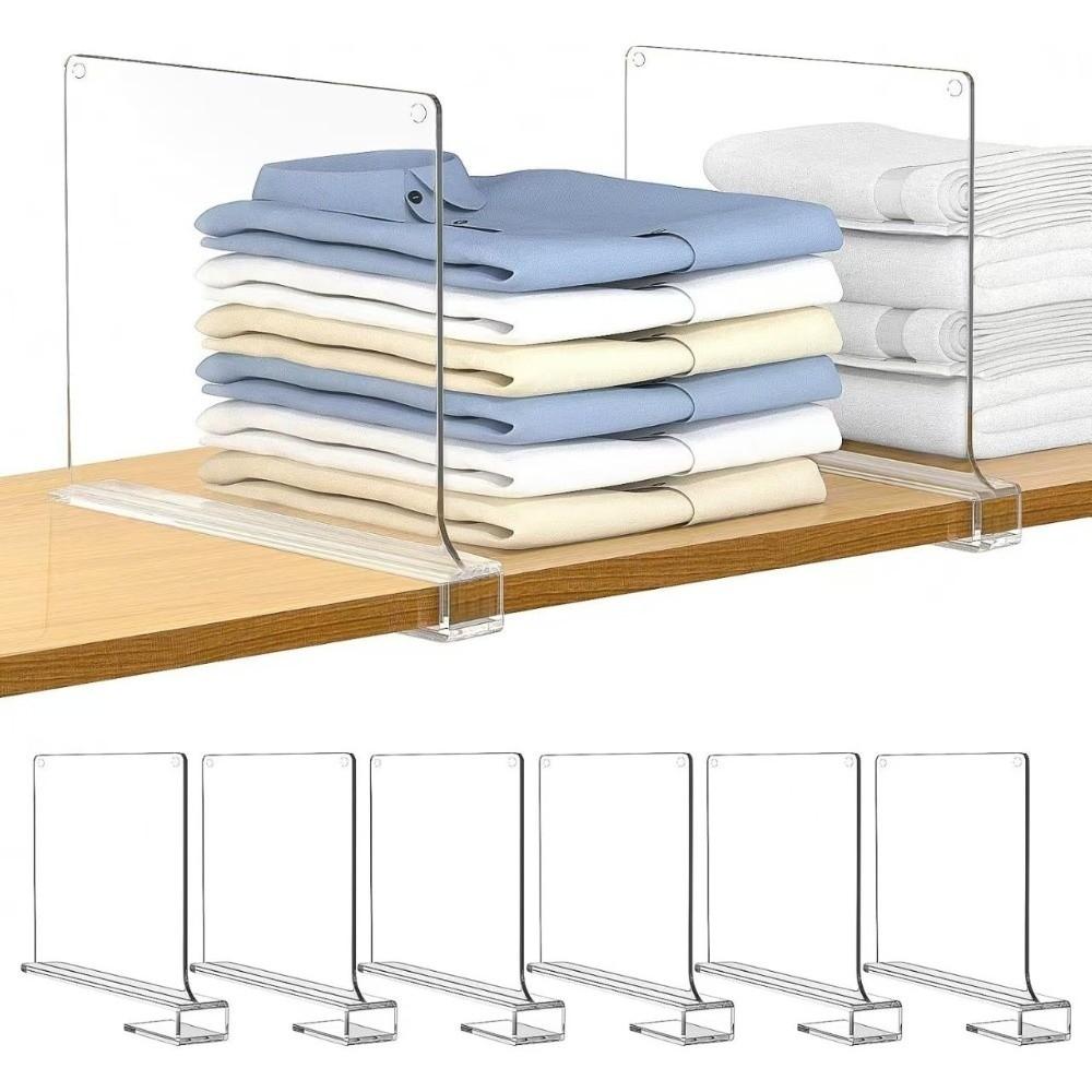 Klarer Kleiderschrank-Organizer-Teiler Platzsparendes Stoffteilerpaneel für Kleidung, Handtücher, Clutchs