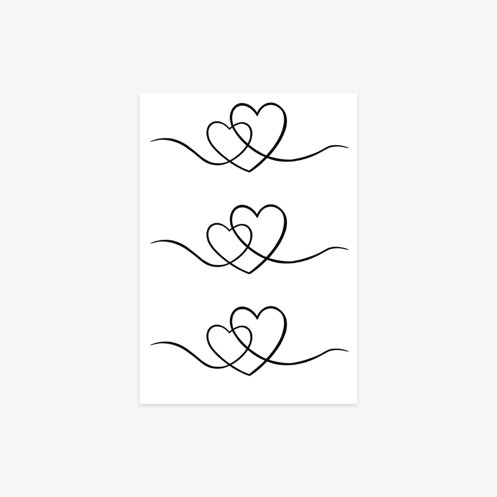 

Tattoo Sticker Couple Waterproof Lasting Arm Collarbone Love Tattoo Sticker 7*10