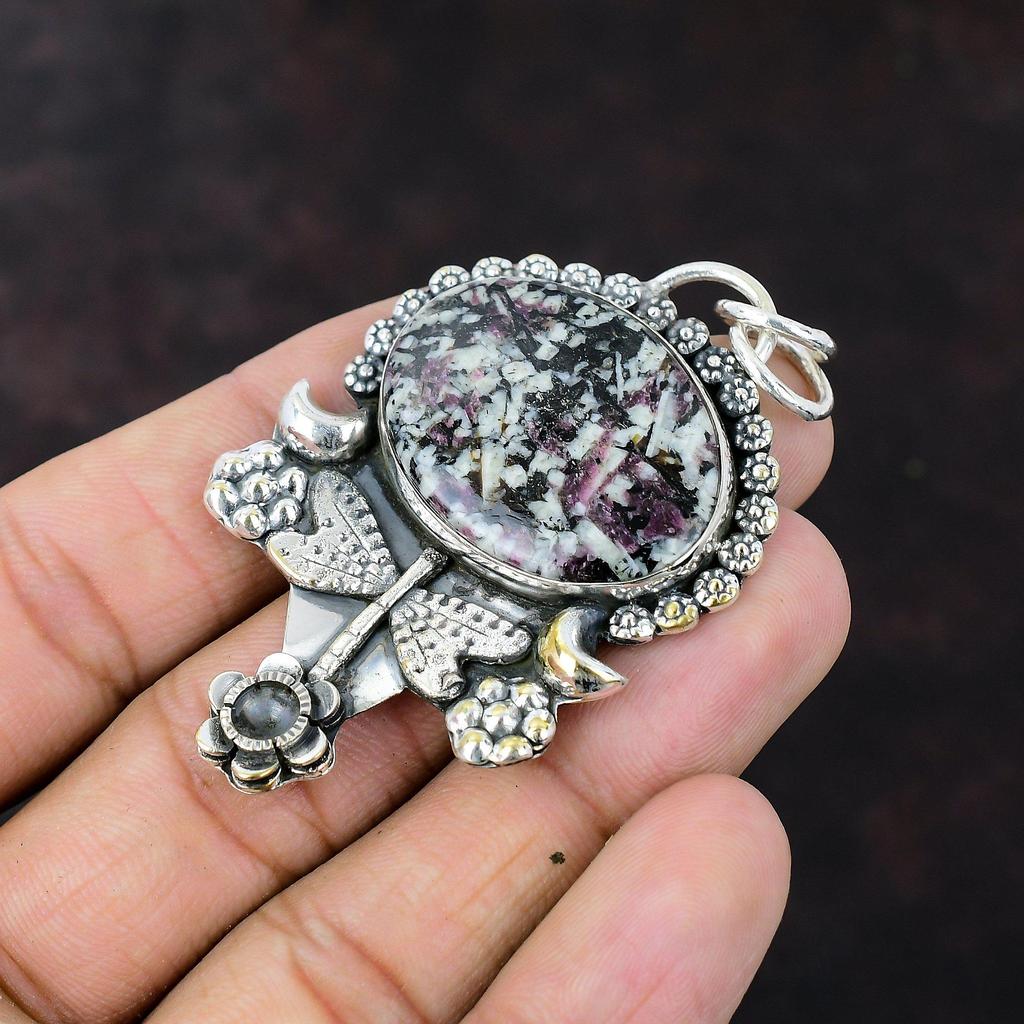 Eudialyte Pendant 925 Sterling Silver Pendant Very Pretty Gemstone Pendant Dragonfly Jewelry Handmade Pendant Gift For Her Eudialyte Jewelry
