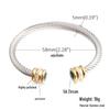 European & American 18K Gold-Plated Stainless Steel Bracelet with Zirconia