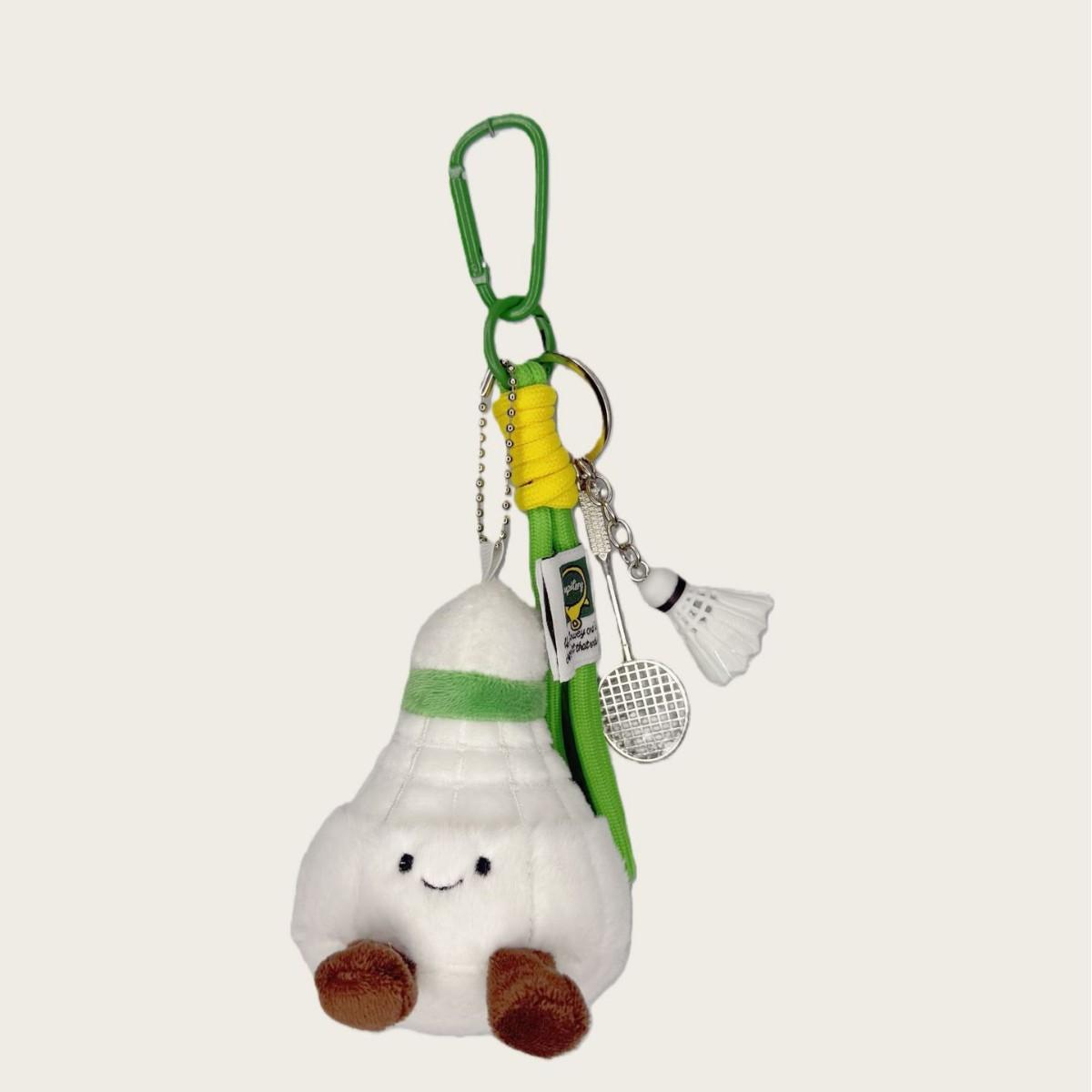 

Badminton Creative Pendant Plush Doll Bag Pendant Cute Doll Keychain Fun Toy Gift Lanyard
