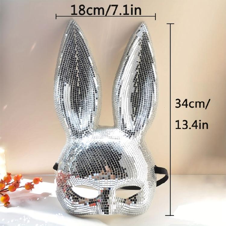 Festival Rabbit Face Mask with Elastic Headgears Realistic Rabbit Mask Rabbit Face Mask Costume for Adult Cosplays