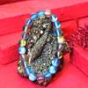 Certified 86.7 Ct Natural Aura Quartz Bracelet 22 Round Beads Party Wear Jewelry My-431-sa